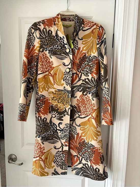 Sigrid Olsen Jackets & Blazers - Sigrid Olsen Floral Print Trench Coat
